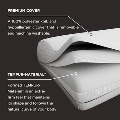 Tempur-Pedic TEMPUR-Ergo Neck Pillow, Medium Profile, White - Image 7
