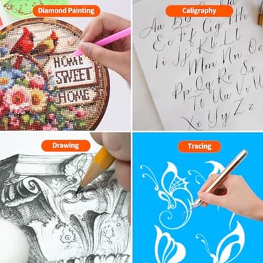 TOHETO A4 Light Board for Diamond Painting, Super Bright Magnetic Light Pad with Side Buttons, Lightbox for Tracing and Drawing, Corded Light Table for Sketching, Animation, Weeding Vinyl (Black) - Image 6