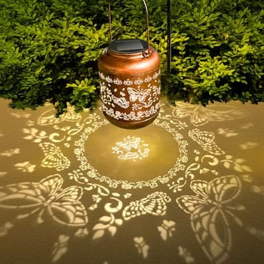 Mothers Day Gifts Butterfly Solar Lanterns Outdoor Hanging Waterproof Butterfly Garden Decor Gifts for Women Mom Grandma Metal Solar Lights Decoration Outside for Yard, Patio,Pathway Landscape - Image 2