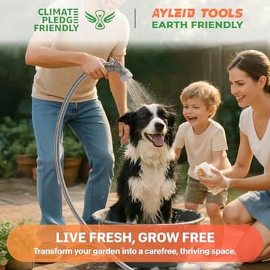 Ayleid Retractable Garden Hose Reel,1/2 in x 100 ft Wall Mounted Hose Reel, with 9- Function Sprayer Nozzle, Any Length Lock/Slow Return System/Wall Mounted/180°Swivel Bracket (Grey) - Image 4