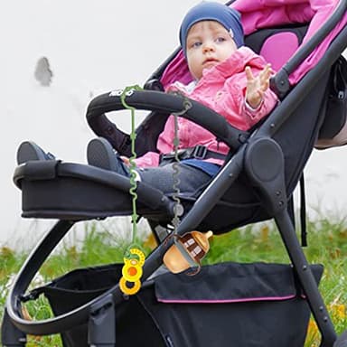 Toy Straps for Baby,RTMOK Silicone Setpacifier Clip,Applies to Car Seat Toy,Teether Toy,High Chair,Stroller Accessories,Baby Toy Clips,Cribs,Rocking Chair - Image 5