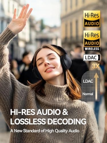 1MORE SonoFlow-Pro Noise Cancelling Headphones - HQ51 Over Ear Bluetooth Headphones with LDAC for Hi-Res Wireless Audio,100H Playtime,Bluetooth 5.4,QuietMax ANC, Comfortable Fit,Clear Calls - Image 3