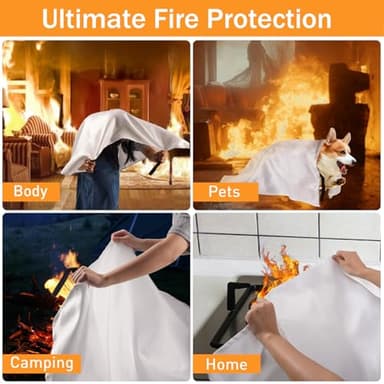 Mondoshop Fire Blanket for Home Kitchen Camping 12 Pack Emergency Fire Blanket Fire Resistant Blanket for Grill, Car, Office, Warehouse, School, Picnic, Garages, Workshops - Image 3