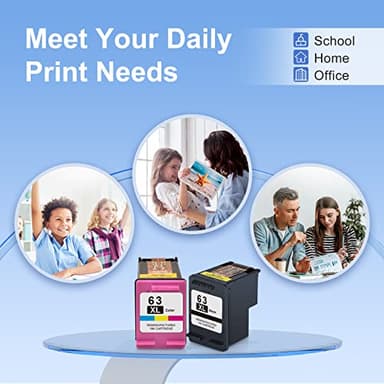 myCartridge SUPRINT 63XL Ink Cartridges Black and Color Combo Pack Replacement for HP Ink 63 63XL for OfficeJet 5255 4650 3830 5258 4652 Envy 4520 4512 Printer 63 Ink - Image 7