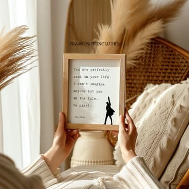 You Are Perfectly Cast In Your Life - Lin-Manuel Miranda Quote - Inspirational Wall Décor - Gift for Musical Fun - Unframed Print (8"x10") - Image 5