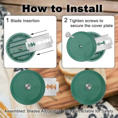 UFO Magnetic Bread Lame Dough Scoring Tool Sourdough Scoring Knife for Bread Baking Supplies Homemade Scorer Tool Sourdough Cutter Slashing Tool with 5 Razor Blades Storage Bag Included - Image 4