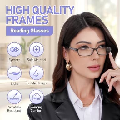 Kerecsen Reading Glasses 5 Pairs Fashion Ladies Readers Spring Hinge with Pattern Print Eyeglasses for Women (5 Pack Brown, 3.00) - Image 3