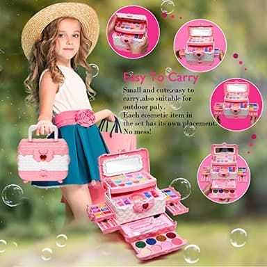 Kids Makeup Sets for Girls - Kids Makeup Sets for Girls 5-8, Maquillaje para Niñas, Play Make Up Kit, Best Toys for Little Girl,Princess Toddler Kid Stuff, Ages 3456789 10 Year Old Girl Birthday Gifts - Image 4