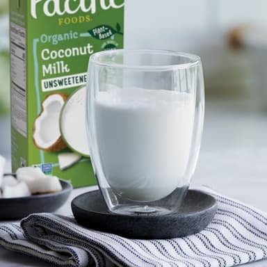 Pacific Foods Organic Unsweetened Coconut Milk, Plant Based Milk, 32 oz Carton (12 Pack) - Image 7