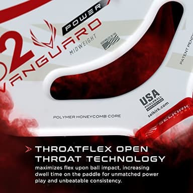 Selkirk Vanguard Power Air Pickleball Paddles | Carbon Fiber Pickleball Paddle | 360 Proto Molding & Flexfoam Perimeter | Designed for Ultimate Power & Control | Epic Red - Image 6