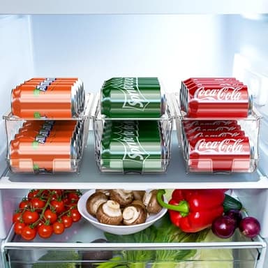 Simple Houseware 2-Pack Front-Loading Beverage Soda Can Organizer Dispenser, Clear - Image 2
