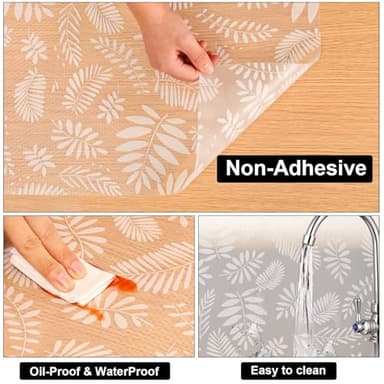 Cooyes Shelf Liners for Kitchen Cabinets Waterproof & Oil-Proof Kitchen Cupboard Mats Non-Slip Drawer Mats EVA Material Non Adhesive Fridge Liner for Shelves - Image 7