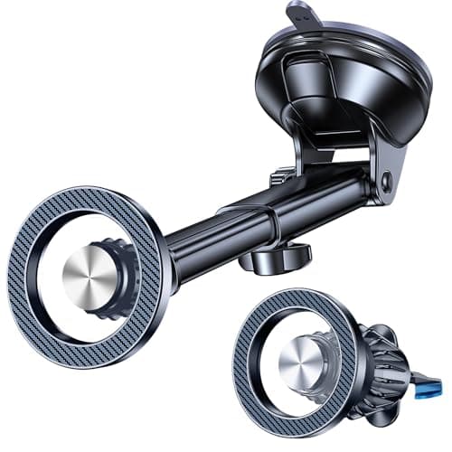 Coolpow for MagSafe Car Mount【Windshield+Vent+Dash】Magnetic Phone Holder for Car Phone Holder Mount Cell Phone Holders for Your Car Accessories Suction Cup Stand for Garmin GPS for iPhone 17 16 15 14 - Image 1