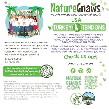 Nature Gnaws USA Turkey Tendons for Dogs (4oz) - Delicious Grain Free Reward Snack for Small, Medium & Large Breeds - Premium Natural Dog Chew Treats - Image 5