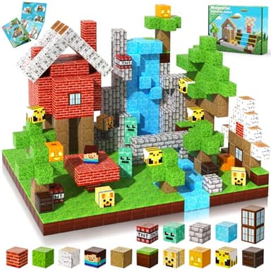 Magnetic Blocks-100PCS Magnetic Building Blocks, Magnetic Tiles Kids Build Cubes 2025 Upgraded STEM Game Toys, Christmas Birthday Gifts for Boys & Girls Ages 3+ - Image 1