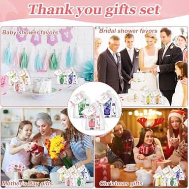 80 Sets Bulk Hand Cream and Bulk Lip Balm Gifts, Bridesmaid Gifts, Baby Shower Party Favors and Bridal Shower Gifts for Guests with Thank You Card Organza Bags, Thank You Gifts for Coworkers Women - Image 7