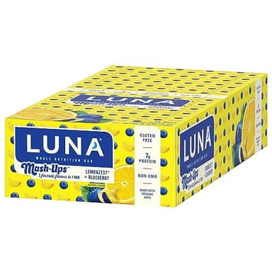 LUNA Bar - Mash-Ups LemonZest + Blueberry Flavor - Snack Bars - Non-GMO - Gluten-Free Protein Bars - Made with Organic Oats (15 Pack) - Image 10