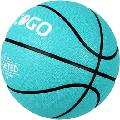 PECOGO Weighted Training Basketball 29.5" 2.2/3/3.3LBS Heavy Training Indoor Outdoor Basket Ball Hygroscopic Leather for Improving Handling Dribbling Passing and Rebounding Skill(Blue) (3 LBS) - Image 3