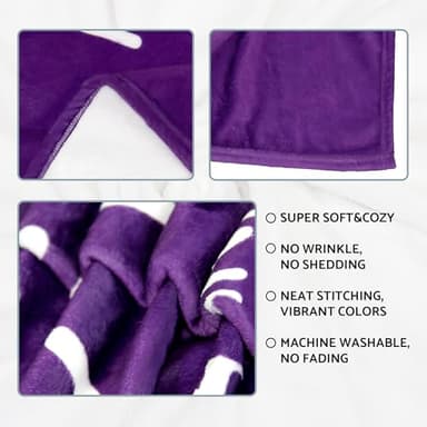 Romantic Gifts for Her, I Love You Blanket, Anniversary, Mothers Day, Fathers Day, Birthday Gifts for Women, Girlfriend, Wife, Soft Throw Blanket Purple 50” x 60'' - Image 4