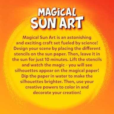 Skillmatics Sun Paper Art Kit - STEM Craft Kit for Kids with Decorative Paper, Stencils & Markers, Create with Sunlight, Mess-Free, Indoor Fun, Gifts for Ages 4, 5, 6, 7, 8, 9, 10, 11, 12 - Image 8