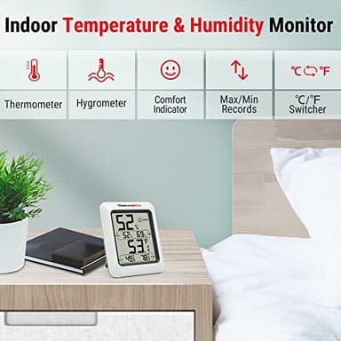 ThermoPro TP50 Digital Hygrometer Indoor Thermometer Room Thermometer and Humidity Gauge with Temperature Humidity Monitor - Image 2