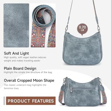 APHISON Crossbody Bags for Women Trendy, Leather Crossbody purse with Adjustable Strap, Women's Crossbody Shoulder Handbags - Image 4