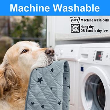 RIOUSSI Washable Pee Pads for Dogs, Reusable, Absorbent, Leakproof, Non Slip Pet Puppy Pads for Potty Training. Gray Stars, 24x36 Inch(4pack) - Image 5