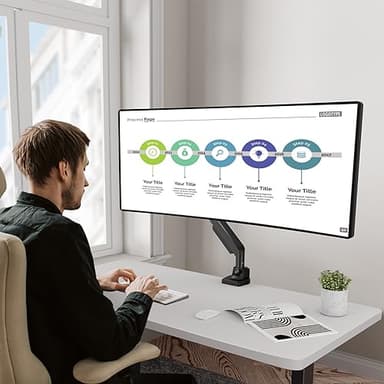 MOUNT PRO Single Monitor Mount for Max 43 Inch Ultrawide Computer Screen, Premium Aluminum Heavy Duty Monitor Arm Holds 6.6lbs to 33lbs, Gas Spring Full Motion Display Desk Stand, VESA Mount - Image 2