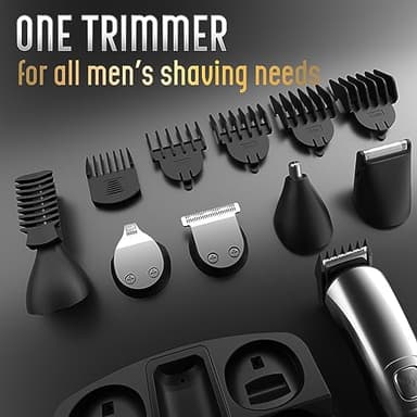 Ufree Beard Trimmer for Men, Waterproof Electric Razor for Nose, Body, Face & Mustache, Cordless Hair Clippers Shavers Grooming Kit, Gifts for Men Husband Father - Image 6