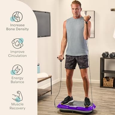 Lifepro Waver Vibration Plate Exercise Machine – High-Intensity Vibration for Muscle Activation, Full-Body Workout Vibrating Platform with Loop Bands, Fitness Equipment for Strength Toning & Fat Loss - Image 3