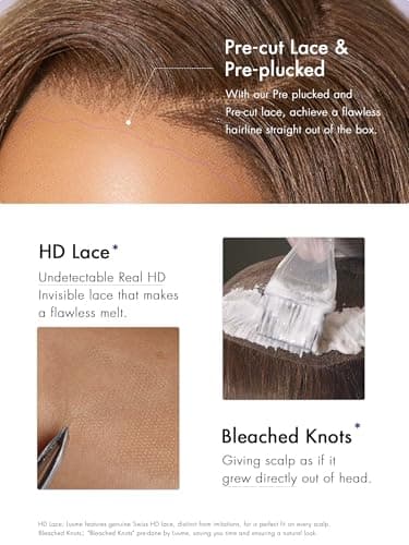 LUVME HAIR Bob Wig 100% Human Hair Wigs Glueless Lace Front 200% Density 10 Inches Ash Blonde Bob, Pre Cut Plucked Hd Lace Short Wig Ready To Go Natural Color Straight Bleached Knots Side Part - Image 9