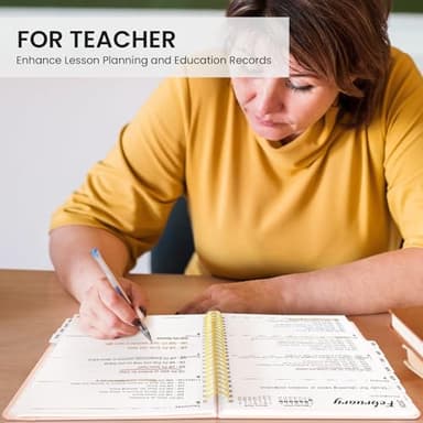 Academic Planner 2025-2026 For Women & Men, Monthly and Weekly Calendar Planner, Jul 2025 - Jun 2026, A4 (8.5" x 11"), Teacher Student Planning Book with Tabs, Ideal for Office School Supplies - Pink - Image 7