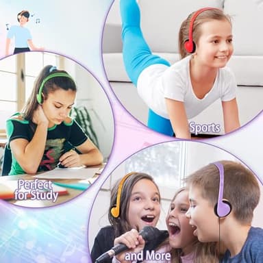 XOSDA Classroom Headphones Bulk 10 Pack Multi Color for Kids School, Wholesale Class Set Durable Earphones for Students Children Toddler Teens Boys Girls and Adult (LS04,10 Mixed) - Image 7
