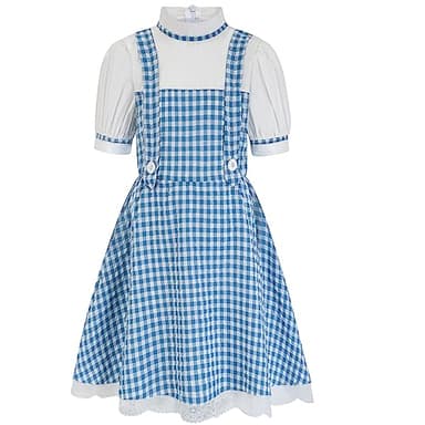 HMPRT Dorothy Costume for Girls,Kids Halloween Wizard Of Oz Book Storybook Character Costumes Dress Basket Blue Socks Hair Bows 4 - Image 2