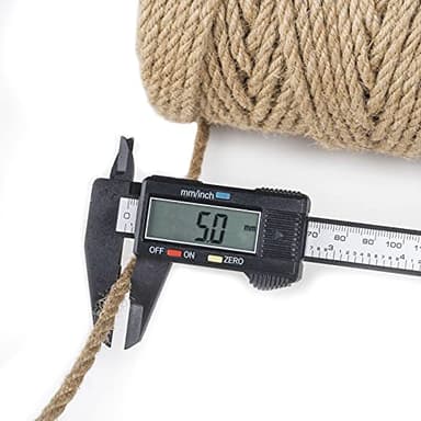 100 Feet 5mm Jute Twine, Heavy Duty Jute Rope, Natural Hemp Rope for DIY Arts Crafts, Gardening, Bundling，Home Decorating, Cat Scratching Post - Image 3