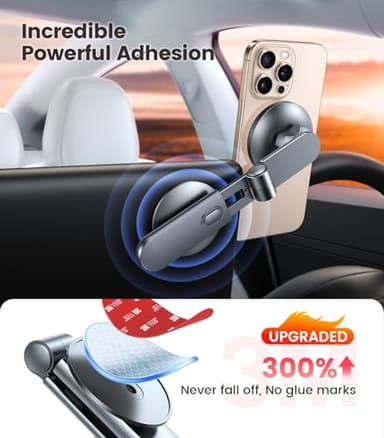 VICSEED Tesla Phone Mount【Strongest Magnet Power】Foldable Hidden Tesla Phone Holder Fit for All Phone, Tesla Model 3 Model Y for MagSafe Car Mount, Tesla Model 3 Accessories, Tesla Model Y Accessories - Image 3