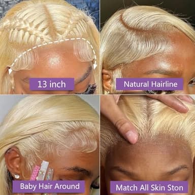 Fayniss 30 Inch 613 Blonde Wig Human Hair 180% Density 13x6 Body Wave Lace Front Wigs Human Hair Glueless Wigs Pre Plucked With Baby Hair (30 inch, 613 Blonde Wig) - Image 4