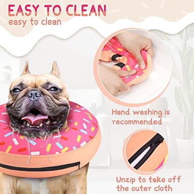 Supet Inflatable Dog Cone Collar Alternative After Surgery, Doggie Neck Donut Collar Recovery ECollar, Soft Dog Cone for Small Medium Large Dogs - Image 5