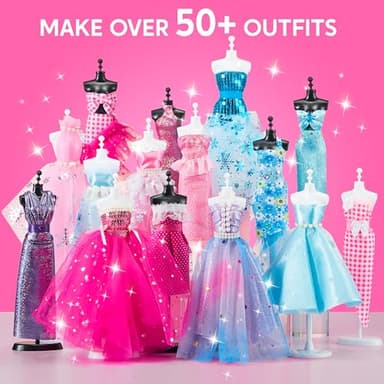 Klever Kits 400+PCS Fashion Design Crafts for Kids, Art and Crafts, DIY Sewing Kits with 3 Mannequins for Girls Aged 8-12, Birthday Presents, Toys for Kids - Image 6