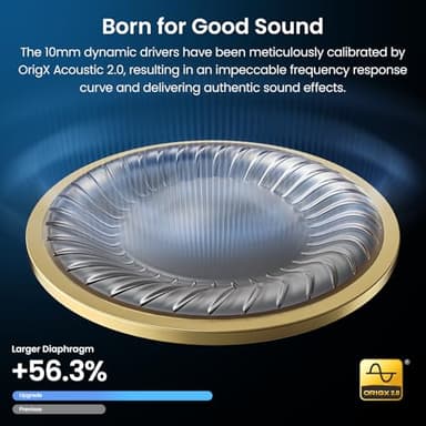 TOZO T12 Wireless Earbuds Bluetooth 5.3 Headphones, Call ENC Noise Cancelling Mic, 55Hrs Playtime App Customize EQ IPX8 Waterproof LED Digital Display Premium Sound Headset - Image 3