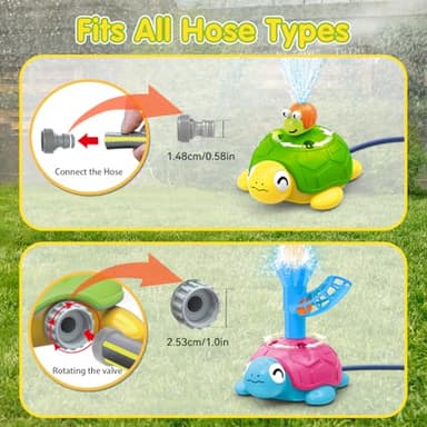 4-in-1 Turtle Water Sprinkler for Kids Summer Toys, Outdoor Toys for Toddlers, Kids Sprinkler Water Toys, Backyard Games for Summer Fun, Backyard Games Splash Water Toys Gifts for Boys Girls Dogs - Image 5