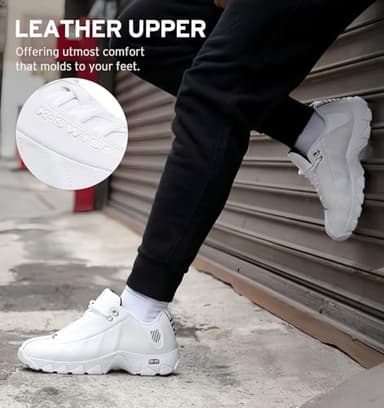 K-Swiss Men's ST329 CMF Sneaker, White/Black/Silver, 8.5 XW - Image 3