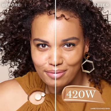 Lancôme Teint Idole Ultra Wear Natural Matte Foundation- Longwear, Medium-Full Coverage, Natural Finish, Waterproof & Hydrating - 420W (Medium-Deep Skin with Warm/Golden Undertones), 1 Fl Oz - Image 3