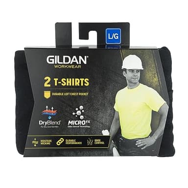 Gildan Men's DryBlend Workwear T-Shirts with Pocket, 2-Pack Shirt, Sport Grey, XXX-Large - Image 6