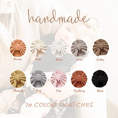 Niceye Baby Girls Headbands with Bows Handmade Hair Accessories Stretchy Hairbands for Newborn Infant Toddler - Image 7