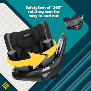 Safety 1st Turn and Go Rotating 360 ST Car Seat, Convertible Car Seat with 3 Modes, Rear Facing Car Seat, Forward Facing Car Seat, Belt Positioning Booster Car Seat, Skyline - Image 2