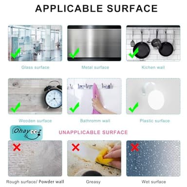 Ohayooz® Extra Strong Double Sided Tape Heavy Duty Removable 10FT, Clear Sticky Adhesive Nano Tape Tough Washable Waterproof Mounting Tape for Hanging Picture, Poster, Carpet, Photo Deco - Image 8