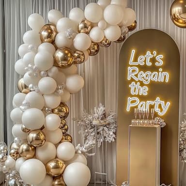 RUBFAC White Sand Balloons Different Sizes 105pcs 5/10/12/18 Inch Sand White Cream Beige Balloon Garland Arch Kit for Wedding Baby Shower Birthday Party Supplies Decorations - Image 5