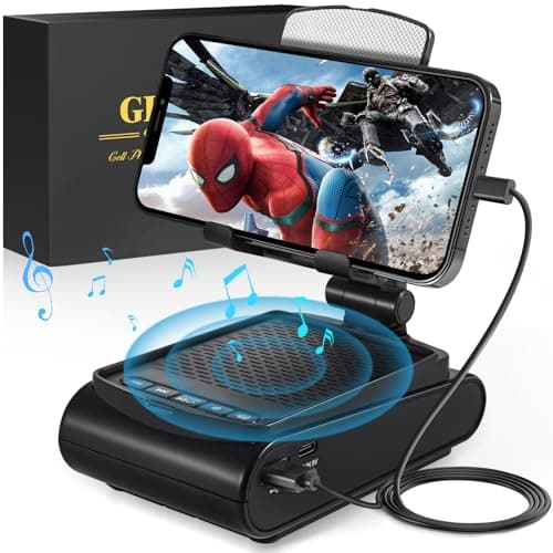 GLOPUS Gifts for Men, Cell Phone Stand with Wireless Bluetooth Speaker, White Elephant Gifts for Adults, Unique Mens Gifts for Birthday Christmas, Cool Gadgets for Men, Stocking Stuffers Teens Mens - Image 1