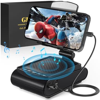 GLOPUS Gifts for Men, Cell Phone Stand with Wireless Bluetooth Speaker, White Elephant Gifts for Adults, Unique Mens Gifts for Birthday Christmas, Cool Gadgets for Men, Stocking Stuffers Teens Mens - Image 1